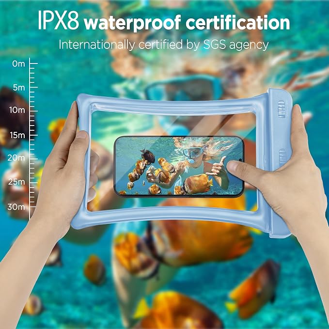 CACOE [Floatable Floating Universal IPX8 Waterproof Phone case 2 Pack-Up to - Image 5