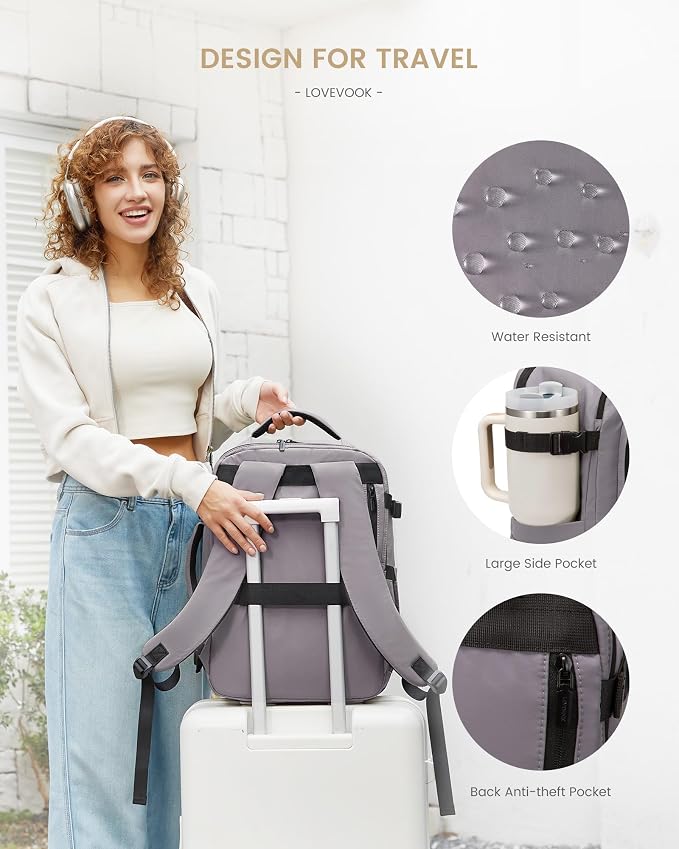 LOVEVOOK Travel Backpack for Women & Men, 50L Large Carry On Backpack Airline - Image 7