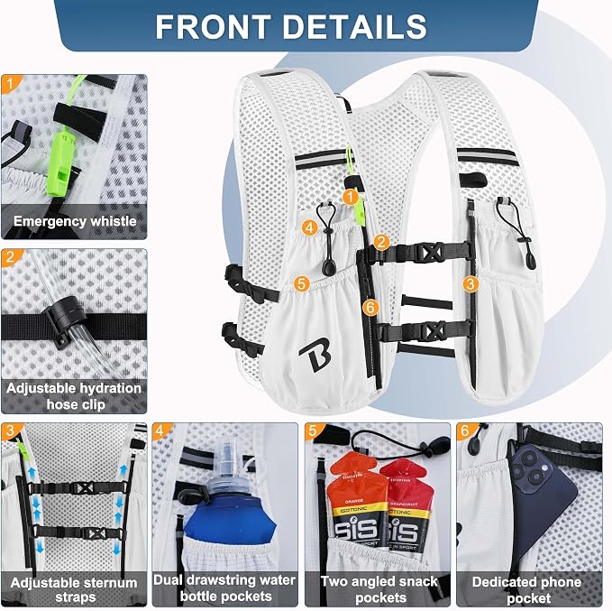BECOJADDE Running Vest Hydration Backpack - Image 2