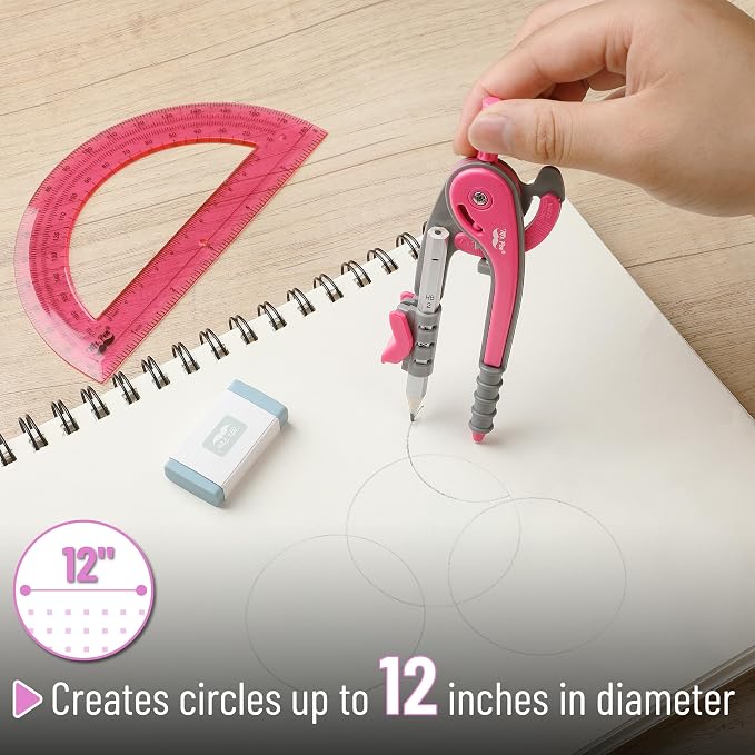 Mr. Pen- Geometry Compass and Protractor Set, 6 Inch Compass, 6 Inch Protractor - Image 3