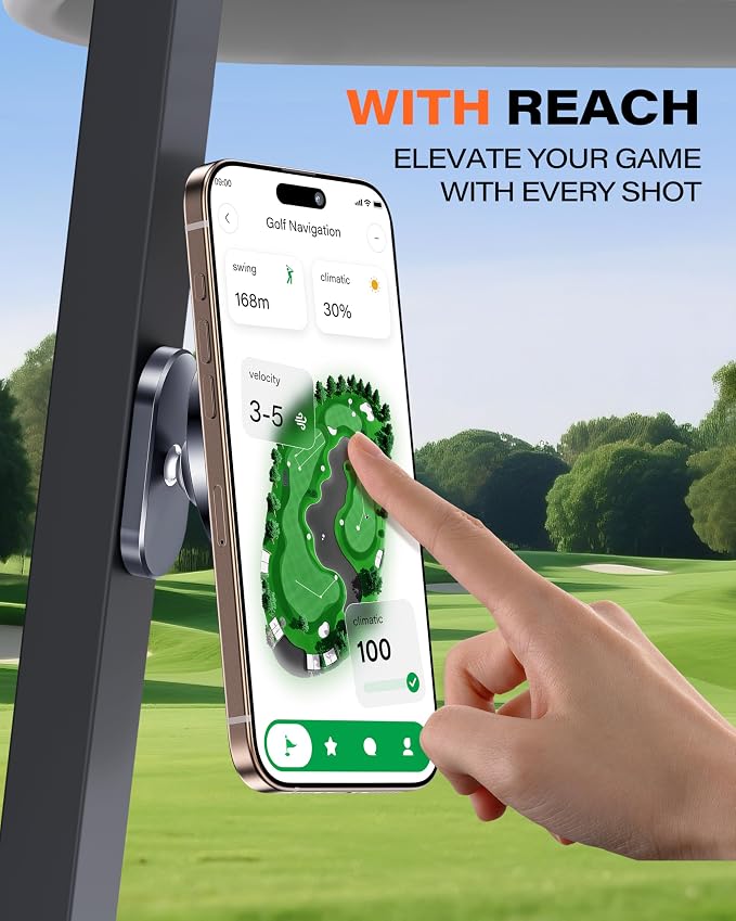 A2C Alloy Magnetic Golf Cart Phone Holder - Image 2