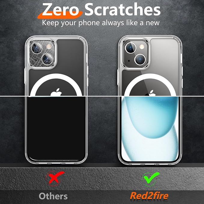 Red2Fire Magnetic for iPhone 15 Plus Case for iPhone 14 Plus Case Clear - Image 6