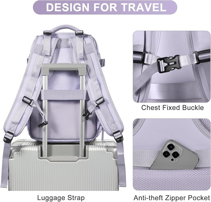 coofay Travel Backpack Carry on Flight Approved Mochila De Viaje Personal Item - Image 7