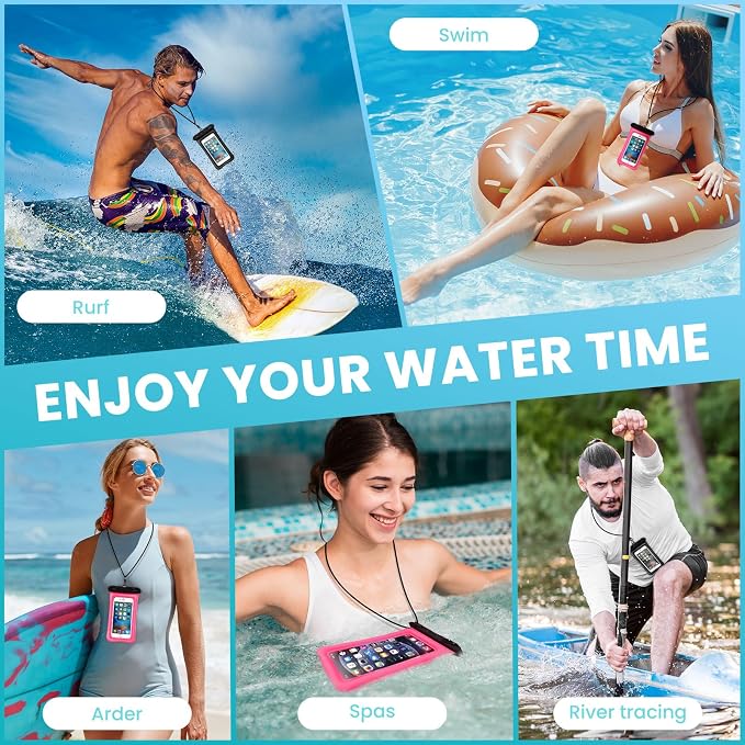 2 Pack Waterproof Floating Phone Pouch IPX8 Floatable Waterproof Phone Case - Image 7