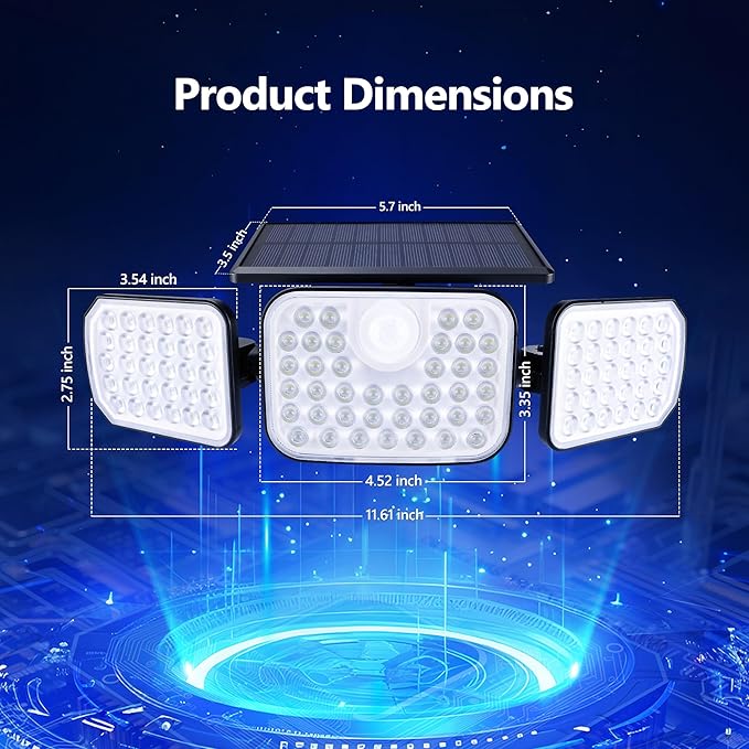 BrizLabs Solar Outdoor Lights, 3 Modes Motion Sensor LED Security Lights - Image 9