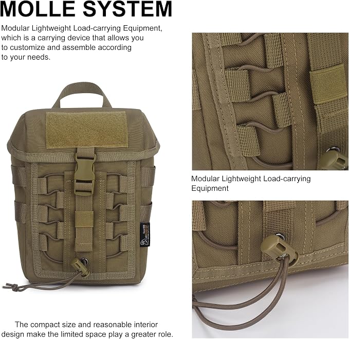 Mardingtop Molle Admin Pouch, EDC Pouch, Tactical Drawstring Pouch, Utility - Image 4