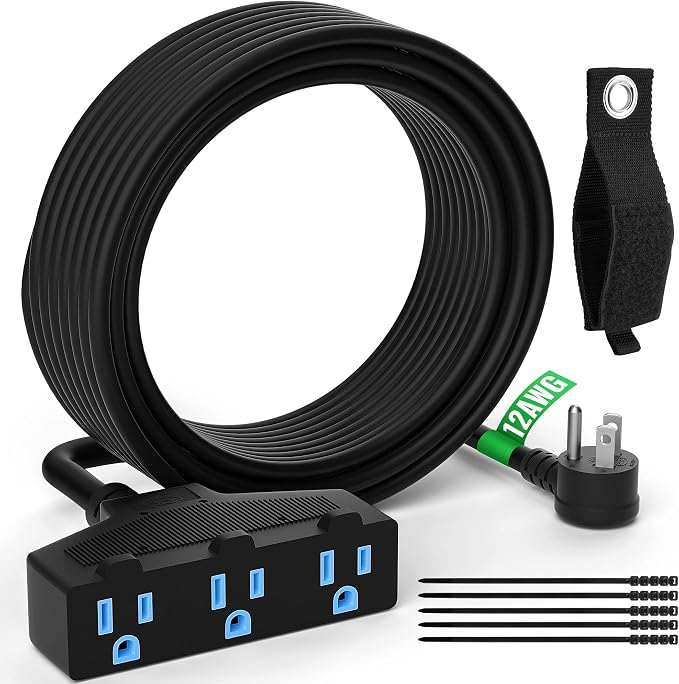 Outdoor Extension Cord 50 Ft by Elecan