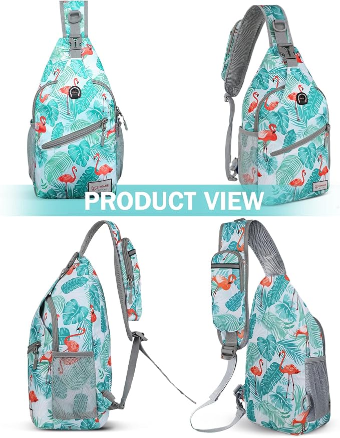 ZOMAKE Sling Bag, Small Crossbody Sling Backpack, Water Resistant Shoulder - Image 6