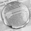 6X Crystal Dome Magnifier Paperweight, 4 Inch Large Dome Reading Magnifying by Zerelys