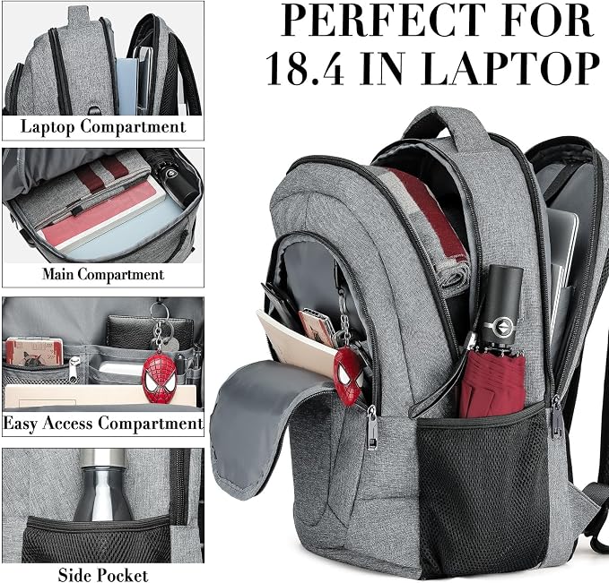 BIKROD 45L Extra Large Travel Laptop Backpack - Image 3