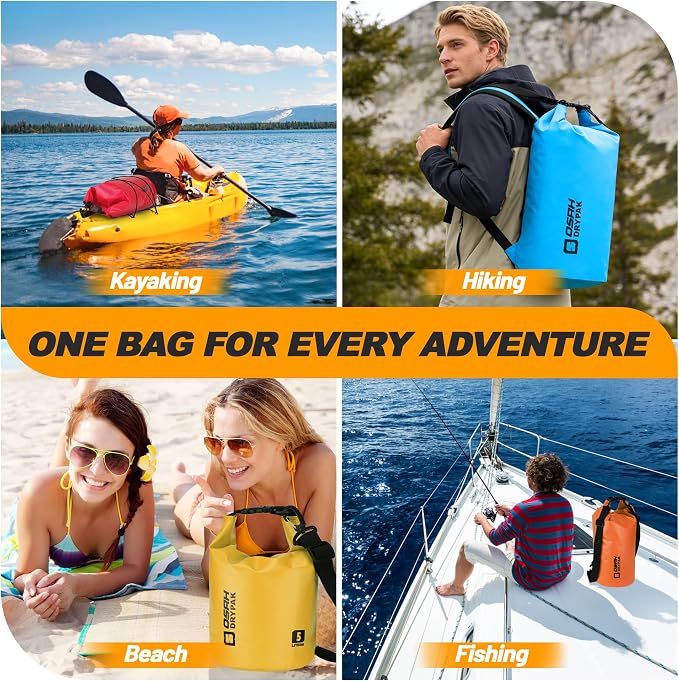 Waterproof Dry Bag, 5L/10L/20L/30L/40L Roll Top Lightweight Storage Backpack - Image 6