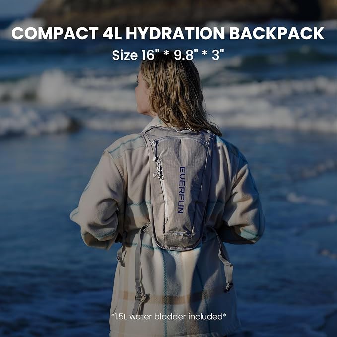 EVERFUN Hydration Backpack Running Vest Small Hiking Water Backpack - Image 8