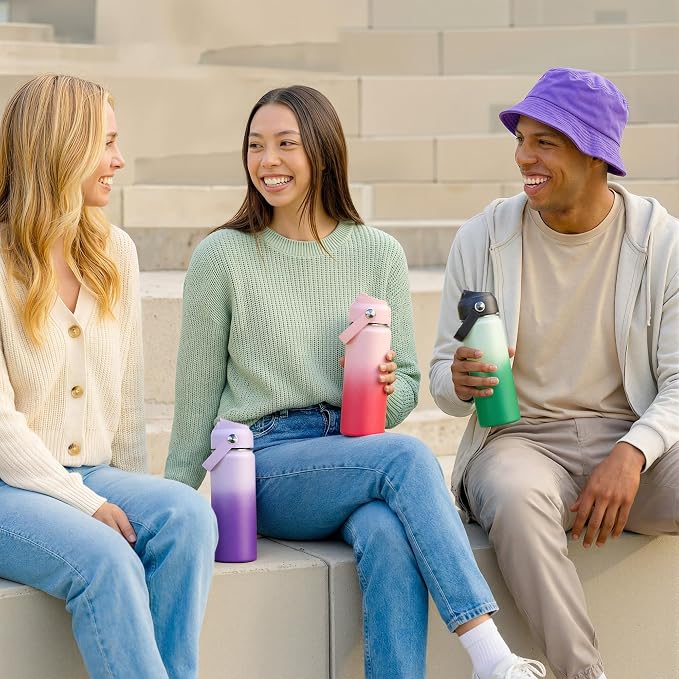 Fijinhom 18oz Insulated Stainless Steel Water Bottle, Wide Mouth Double Wall - Image 7
