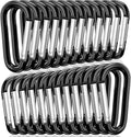 STURME 2" Aluminum D Ring Carabiners Clip D Shape Spring Loaded Gate Small by STURME