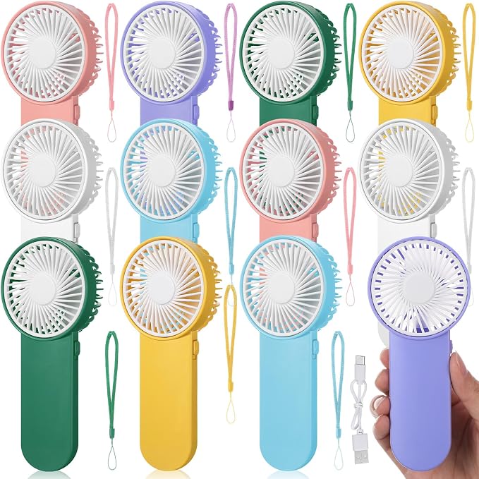 Sumind 12 Pcs Small Personal Portable Fan Mini Handheld Bulk 1 Speed Electric by Sumind