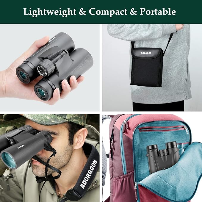 Adorrgon 12x42 HD Binoculars for Adults High Powered - Image 7