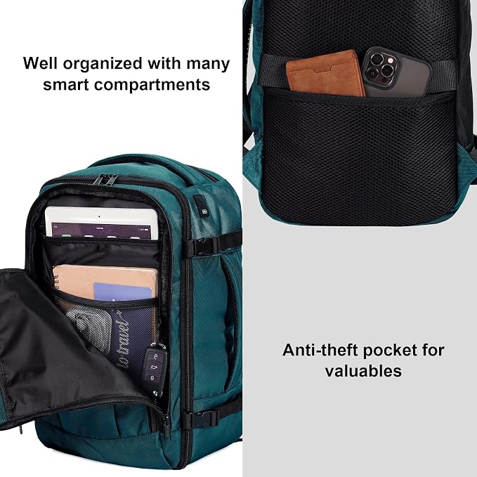 ECOHUB Travel Backpack 18x14x8 Spirit Airlines Personal Item Bag Carry On - Image 5