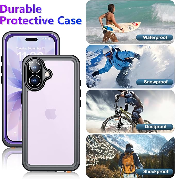 Temdan Compatible with iPhone 17 Case, Waterproof Built-in Screen & Camera - Image 7
