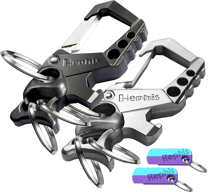 Hephis Skull Heavy Duty Key Chain, Car Emergency Escape Tool, Seat belt Cutter by hephis