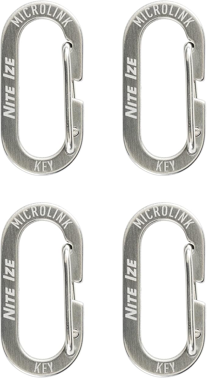 Nite IZE MicroLink Carabiner, Stainless Steel Mini Key Rings - Image 3