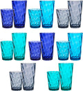 US Acrylic Optix Plastic Reusable Drinking Glasses 14oz Rocks & 20oz Water Cups by USAcrylic