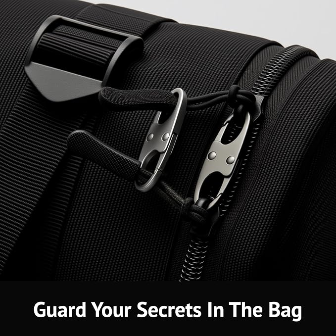 zelin Zipper Clips Anti Theft, Double Opening S Carabiner Theft Deterrent - Image 4