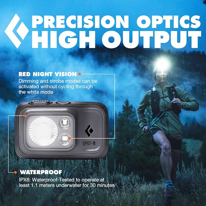 BLACK DIAMOND Spot 400-R Rechargeable Headlamp | 400 Lumens, Dimmable | - Image 4