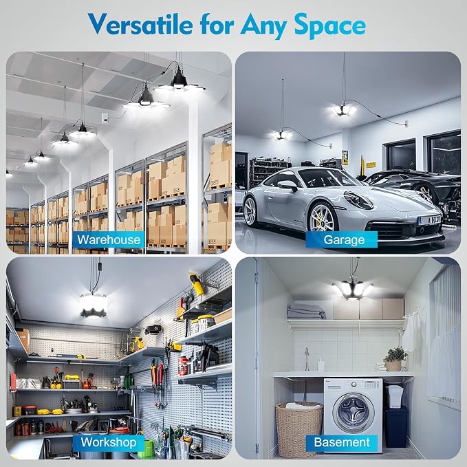 TANBABY 2 Pack LED Garage Lights - Image 7