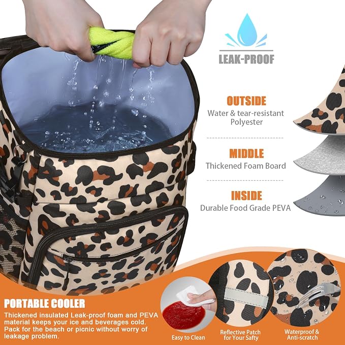 Cooler Backpack Insulated Leakproof Waterproof Backpack Cooler Bag 30/45 Cans - Image 3