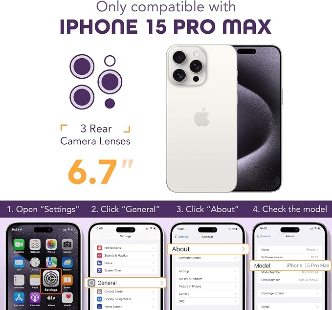TIESZEN for iPhone 15 Pro Max Case, Compatible - Image 7