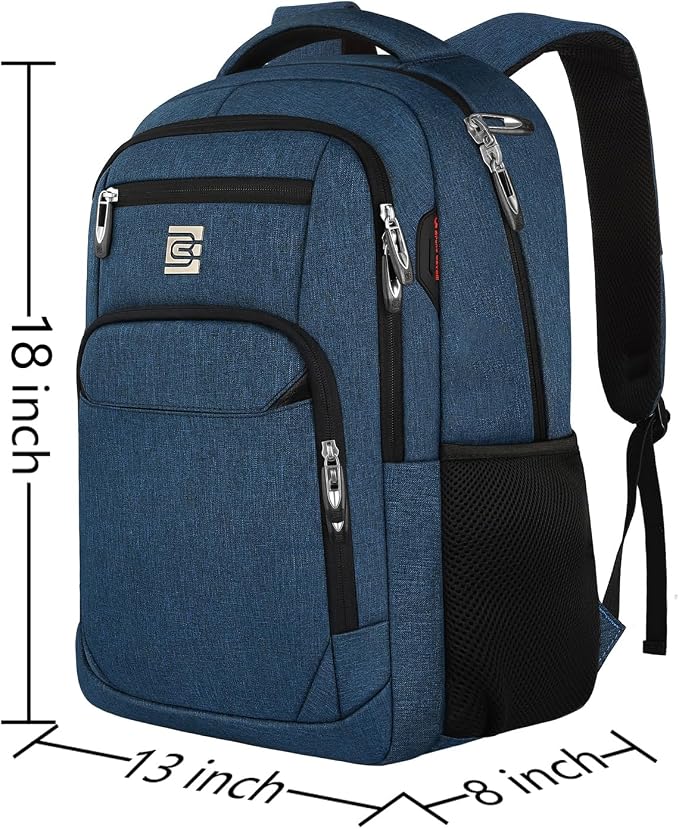 Volher Laptop Backpack, Business Travel Anti Theft Slim Durable Laptops Backpack - Image 3
