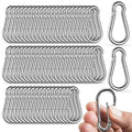 100 Pack M5 Spring Snap Hook Carabiner, Heavy Duty Galvanized Steel Quick Link by Zmpkhba