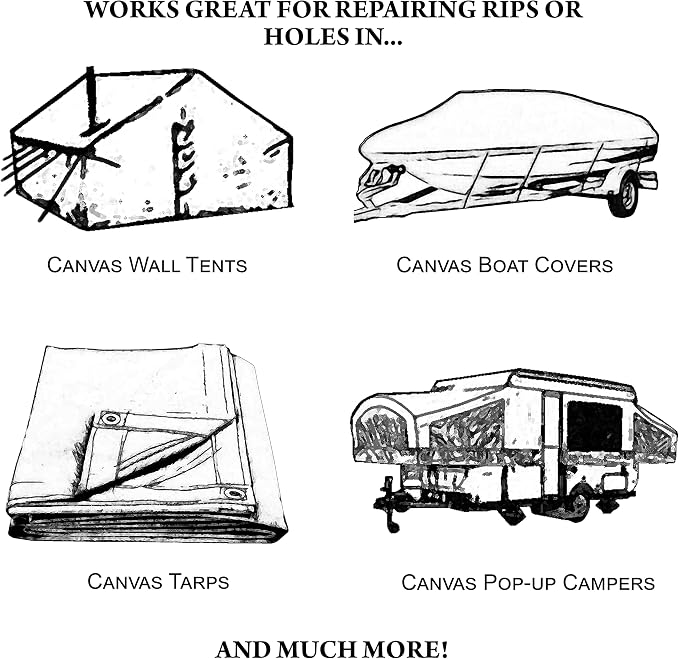 TrailMax Outdoor Canvas Patch Kit to Repair Pop-Up Campers, Canvas Tents - Image 2