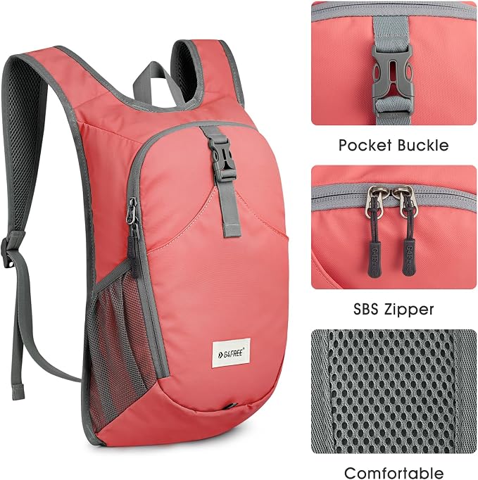 G4Free 10L Hiking Backpack, Lightweight Small Hiking Daypack Outdoor Travel - Image 5