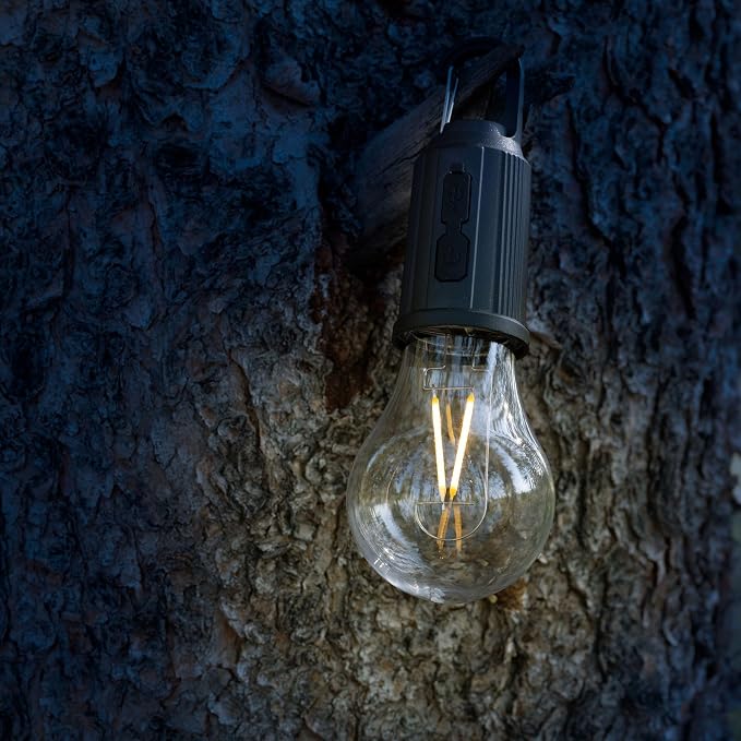 2-Pack Rechargeable Camp Light, Warm White LED Globe Bulb, Battery Powered - Image 3