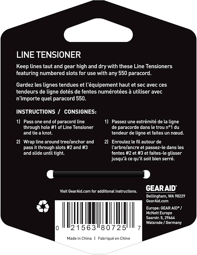 GEAR AID Line Tensioners for Hanging Gear, Travel Clothesline and Bear Hangs at - Image 3