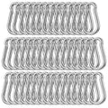 200PCS Spring Snap Hook Carabiner, 3/16" Galvanized Steel Snap Clip Hook by EPHECH