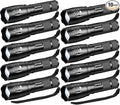 1 Mode Flashlights 10 Pack, Bright Zoomable LED Tactical Flashlight High Lumens by HINSGEAR