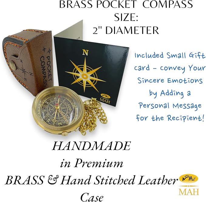 Brass Compass Gift to My Son Never Forget I Love You, Sentimental Keepsake from - Image 2