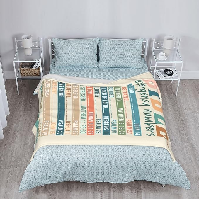 Jakayla Bible Emergency Numbers Christian Blanket Christian Gifts - Image 4
