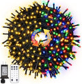 JMEXSUSS Color Changing Christmas Lights, 66ft 200 LED Warm White & Multicolor by JMEXSUSS