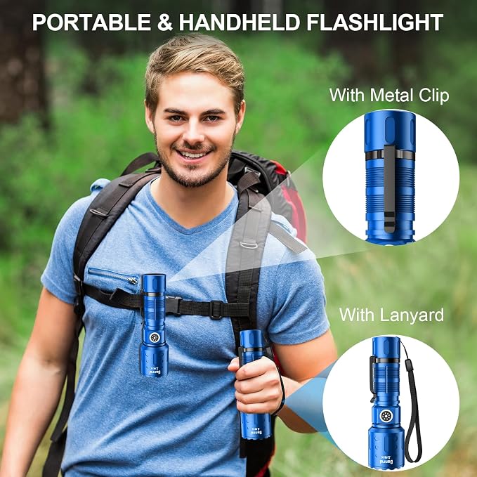 Banral Flashlights High Lumens Rechargeable, Super Bright Long Range Small - Image 8