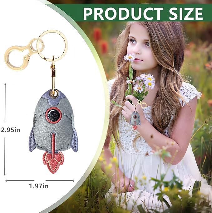 Leather Keychain Holder Case Compatible - Image 2