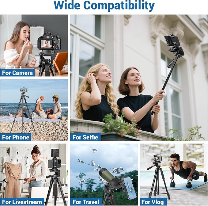Phone Tripod, 83” Cell Phone Tripod - Image 4