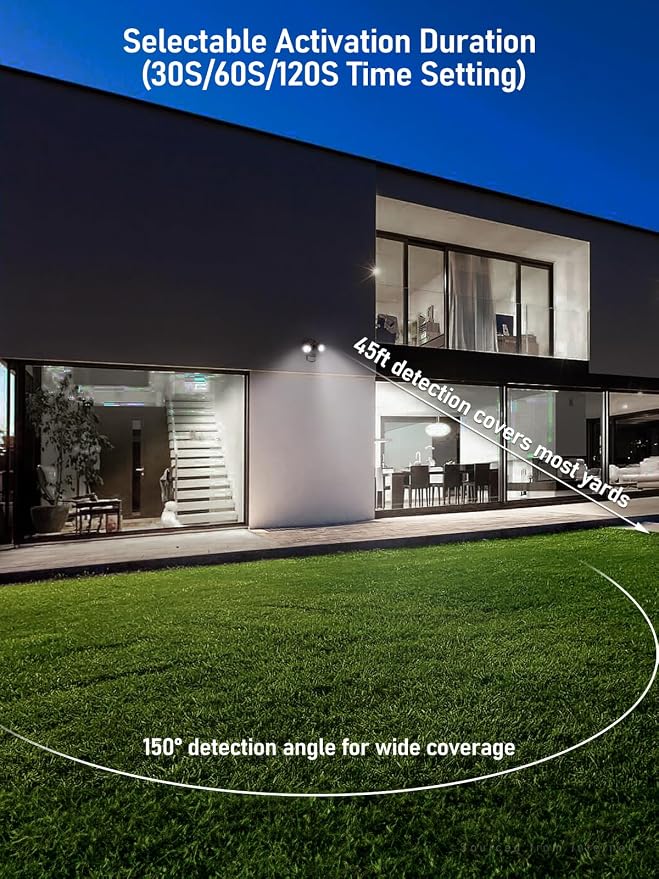 LEONLITE 25W LED Security Light Outdoor Motion Sensor, Motion Flood Lights - Image 3