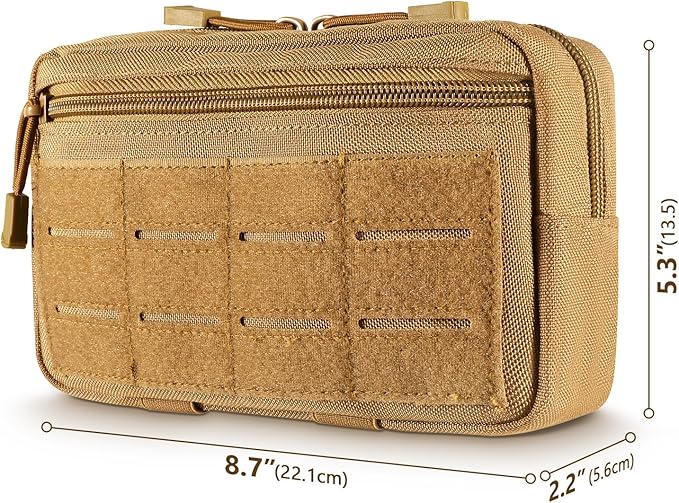 FRTKK Tactical Molle Admin Pouch Utility Laser Cut EDC Tool Pouch Bag - Image 2