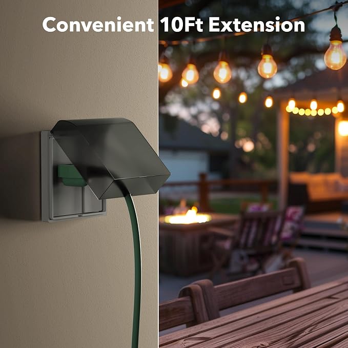 BN-LINK 2-Pack 10Ft Outdoor Extension Cord - Image 6