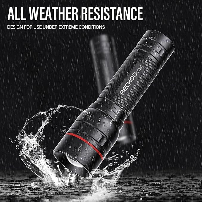 RECHOO Rechargeable Flashlights High Lumens, 2 Pack G1000 Super Bright Flash - Image 7