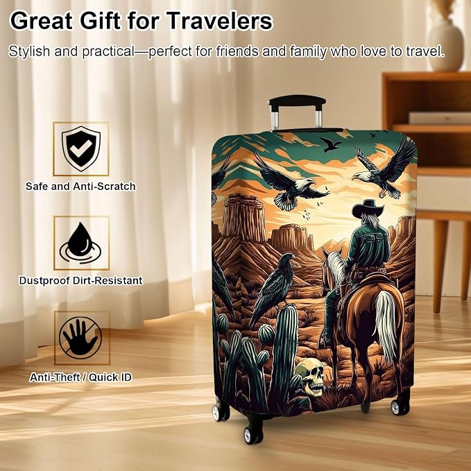 Luggage Cover Protector for 19-20 Inch Suitcases, TSA Approved Elastic Travel - Image 7