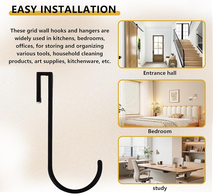 20 PCS Aluminum J Grid Hooks - Image 4
